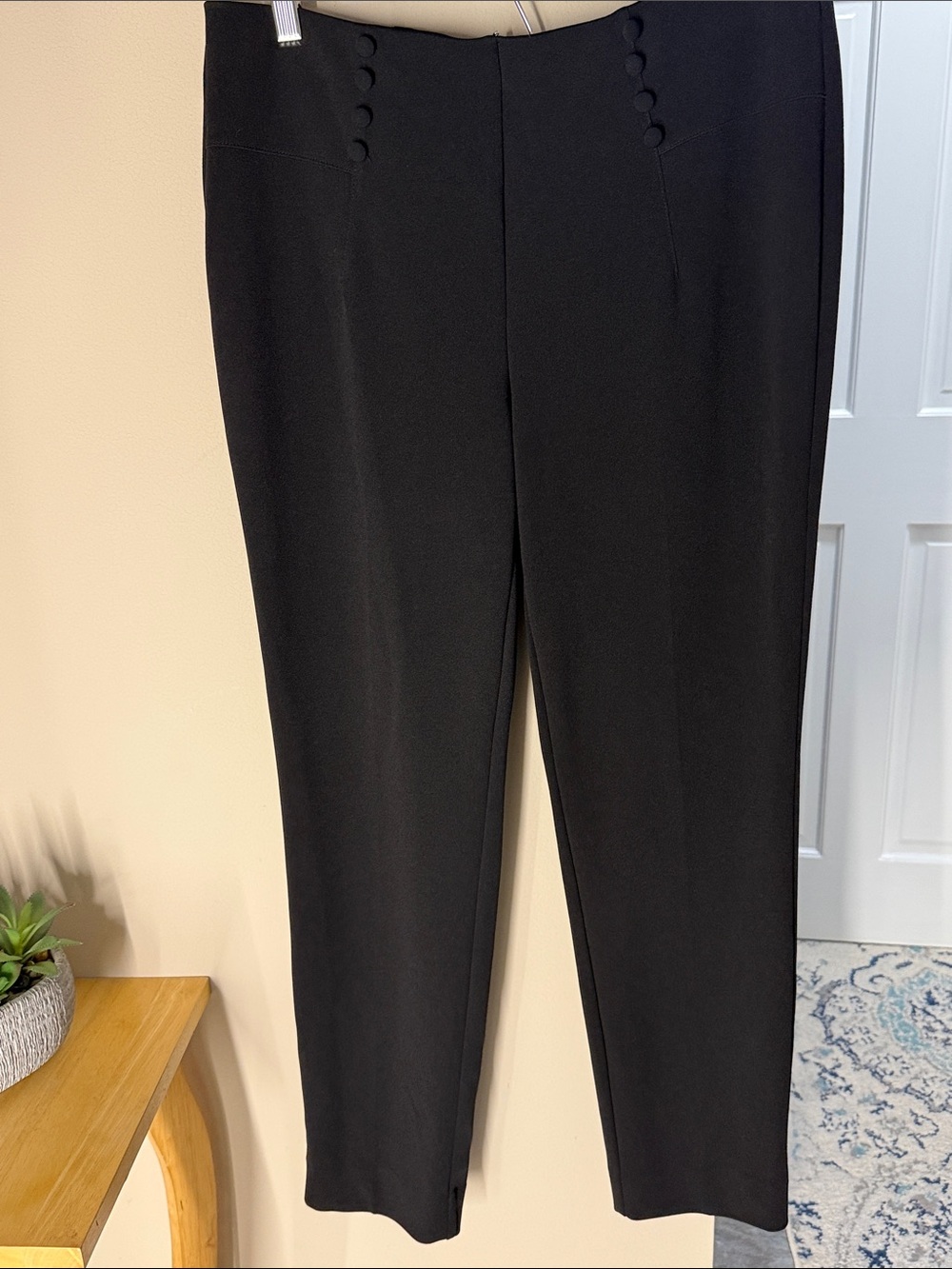 NYCC black dress pants with button details